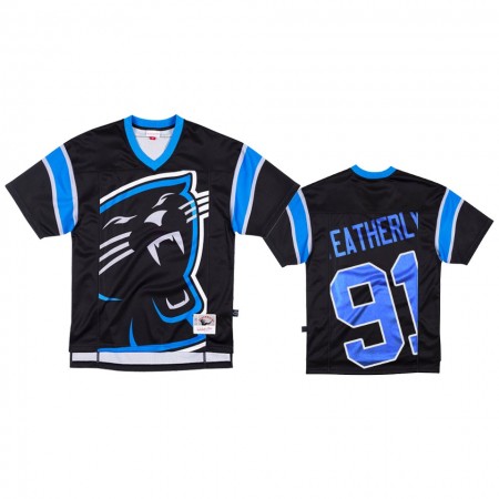 Tröjor Carolina Panthers Stephen Weatherly 91 Svart Big Face - Män